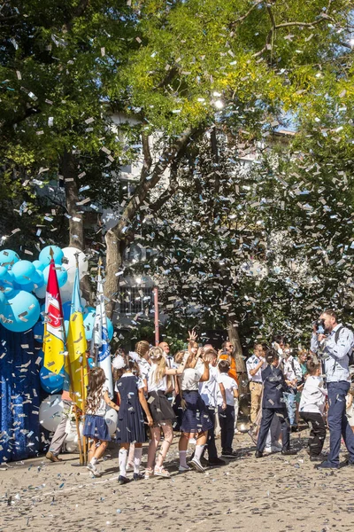 Odessa Ucrania Septiembre 2018 Septiembre Día Celebración Del Conocimiento Sonriendo —  Fotos de Stock