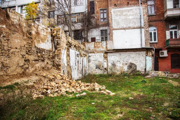 Ruïnes Van Een Oude Verlaten Stad Verwoeste Huis Waar Arme — Stockfoto