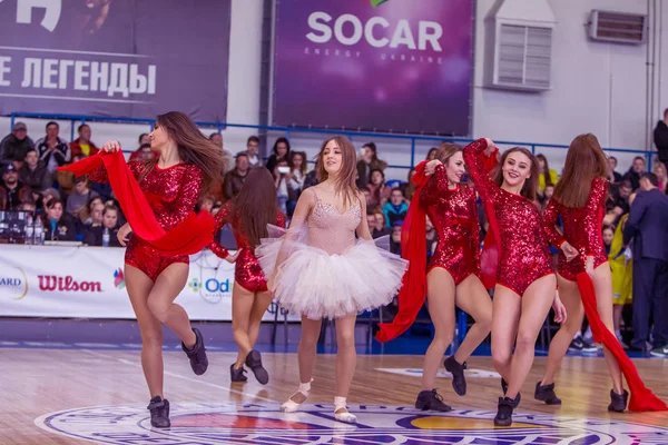 Odessa Ucrania Marzo 2018 Discurso Las Hermosas Jóvenes Del Equipo —  Fotos de Stock