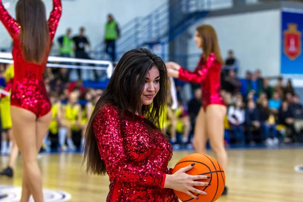 Odessa Ucrania Marzo 2018 Discurso Las Hermosas Jóvenes Del Equipo —  Fotos de Stock