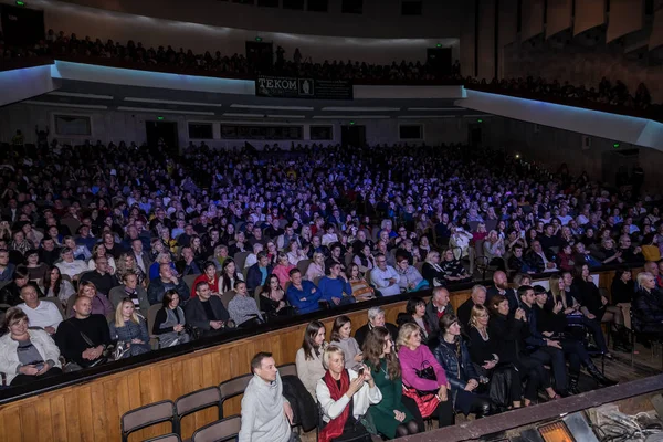 오데사 우크라이나 2018 콘서트 Celentano 창조적인 뮤지컬 동안에 극장에 기쁨과 — 스톡 사진