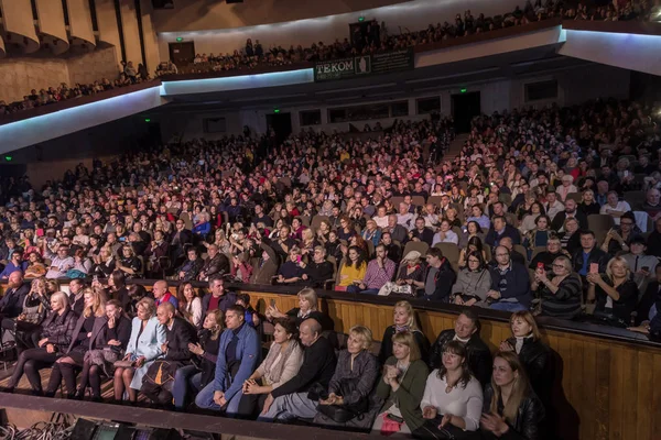 오데사 우크라이나 2018 콘서트 Celentano 창조적인 뮤지컬 동안에 극장에 기쁨과 — 스톡 사진