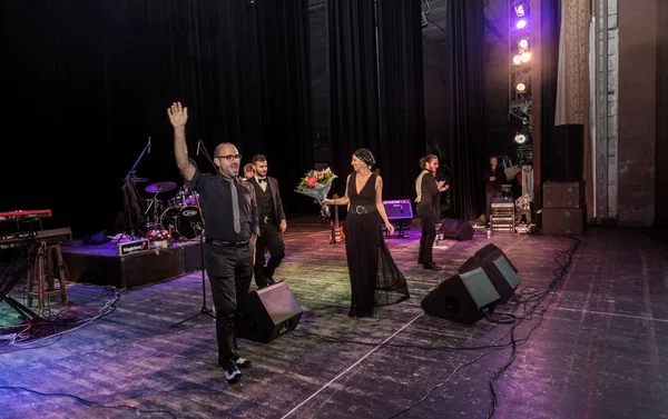 오데사 우크라이나 2018 뮤지컬 앙상블 물으로 Celentano 무대에서 창조적인 음악의 — 스톡 사진