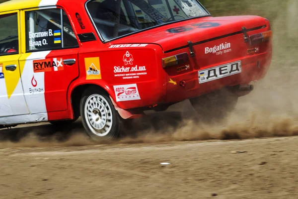 Odessa Ukraine 2017 전통적 Autocross Championship 자동차는 코스를 급선회하며 흩어져서 — 스톡 사진