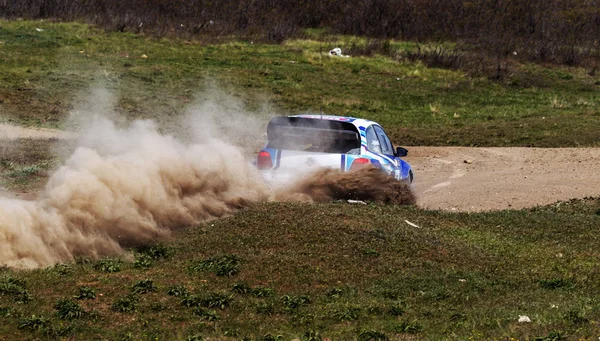 Odessa Ukraine 2017 전통적 Autocross Championship 자동차는 코스를 급선회하며 흩어져서 — 스톡 사진