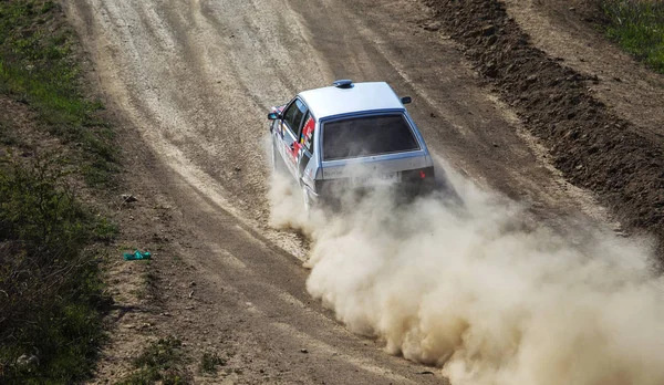 Odessa Ukraine 2017 전통적 Autocross Championship 자동차는 코스를 급선회하며 흩어져서 — 스톡 사진