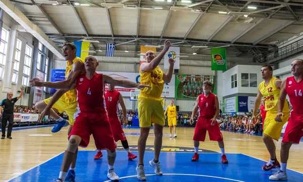 Odessa Ukraina Września 2017 Koszykówka Graczy Weteranów Sportu Przyjazny Spotkań — Zdjęcie stockowe