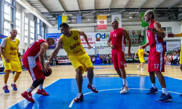 Odessa Ucrania Septiembre 2017 Jugadores Baloncesto Veteranos Del Deporte Amistoso — Foto de Stock