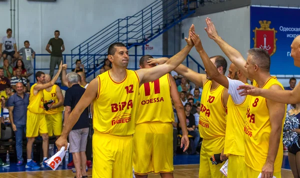 Odessa Ucrania Septiembre 2017 Jugadores Baloncesto Veteranos Del Deporte Amistoso — Foto de Stock