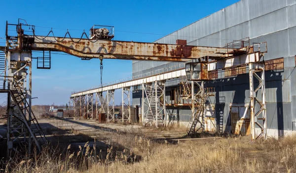 Korpus Stary Opuszczony Zakład Przemysłowy Porzucone Budowy Elektrowni Jądrowej Odessie — Zdjęcie stockowe