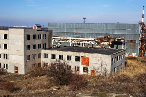 Cuerpo Una Antigua Planta Industrial Abandonada Construcción Abandonada Una Central — Foto de Stock