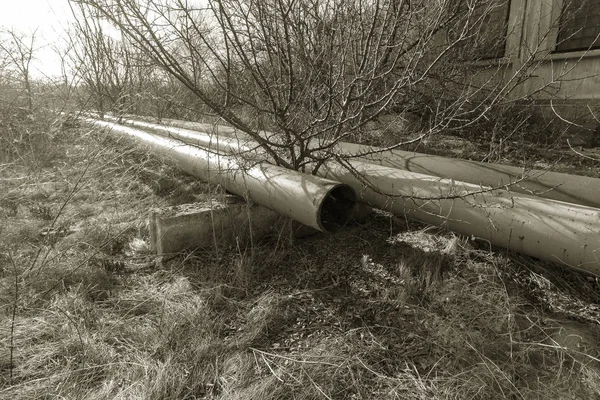 Krize Ekonomiky Energetických Zdrojů Trubky Zkracujte Obyvatele Podniky Které Neměli — Stock fotografie