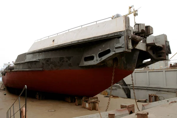 Archivo 2008 Puerto Fluvial Ust Danubio Fue Destruido Crisis Viejos — Foto de Stock