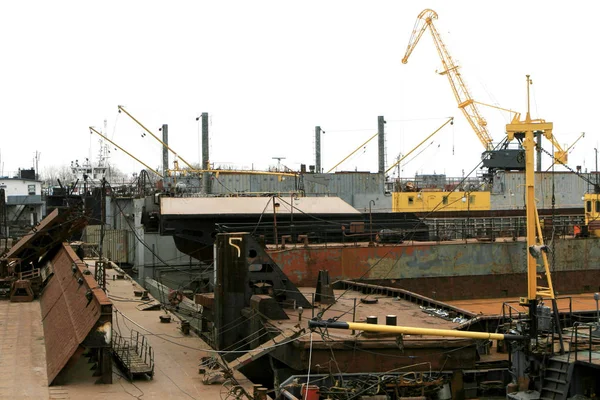 Archiwum 2008 Port Ust Dunaju Została Zniszczona Kryzysu Stary Zardzewiały — Zdjęcie stockowe