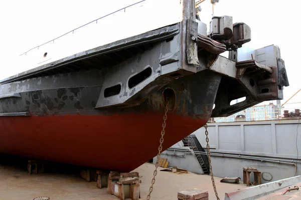 Arquivo 2008 Porto Fluvial Ust Danúbio Foi Destruído Crise Velhos — Fotografia de Stock