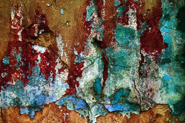 石膏レンガの壁の空の古い芸術のテクスチャ 花弁の質感を持つ石レンガの壁の塗装スタッコの発行物に悪い傷表面を塗装 破損した石膏で建物の表面をこすった — ストック写真