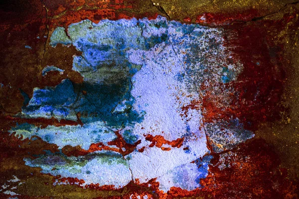 Порожня Стара Художня Текстура Гіпсової Цегляної Стіни Пофарбована Погано Подряпана — стокове фото