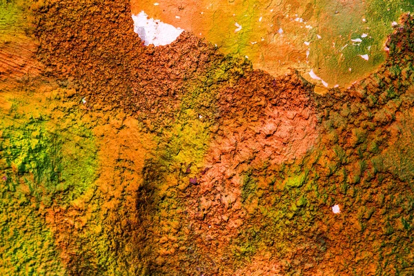 Old Colorful Brick Wall Plastered Traces Old Paint Texture Vintage — Stock Photo, Image