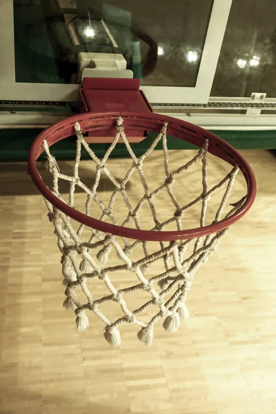 Basketball basket. Red basketball hoop. Basketball ring.