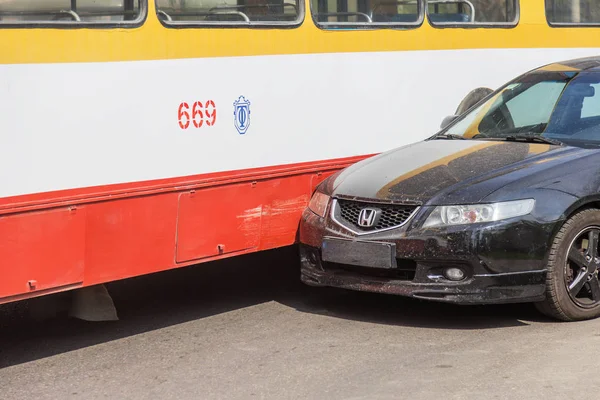 Odessa Ukraine April 2018 Driver Car Did Calculate Speed Lost — Stock Photo, Image