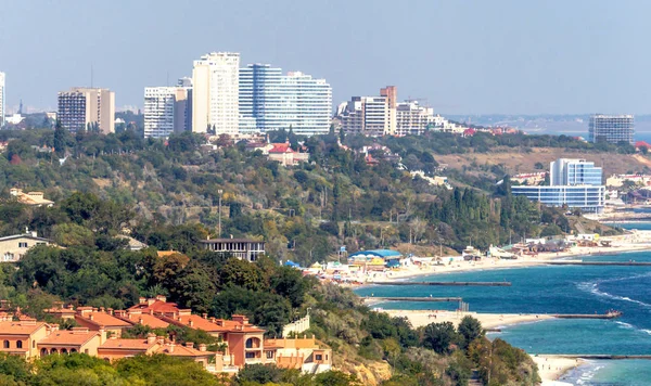 Vacker Utsikt Över Havet Kusten Odessa Golfen Seascape Med Tomma — Stockfoto