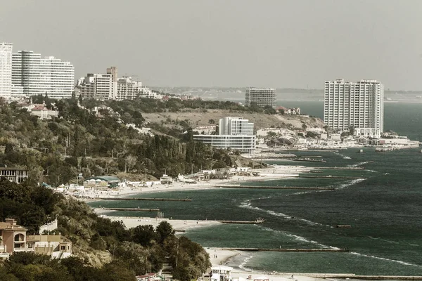 Vacker Utsikt Över Havet Kusten Odessa Golfen Seascape Med Tomma — Stockfoto