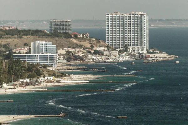 Vacker Utsikt Över Havet Kusten Odessa Golfen Seascape Med Tomma — Stockfoto
