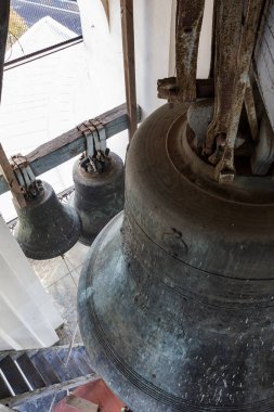 Antik Bronz kilise çanı Ortodoks Hıristiyan Kilisesi. Odessa