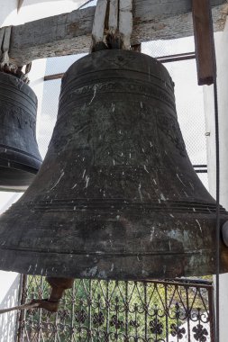 Antik Bronz kilise çanı Ortodoks Hıristiyan Kilisesi. Odessa
