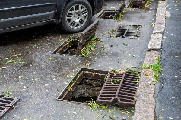 Odessa Ucrania Octubre 2016 Huracán Cristie Las Fuertes Lluvias Tormentas —  Fotos de Stock