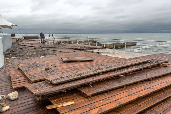 Odessa Ukraine October 2016 Hurricane Kristy Odessa Strong Squally Wind — Stock Photo, Image