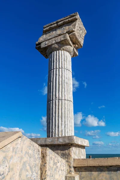 Fragments of ancient Greek gods in the design of public urban entertainment center, nightclub. Stylized sculptural fragments of Greek mythology, the god Prometheus, caryatids Acropolis