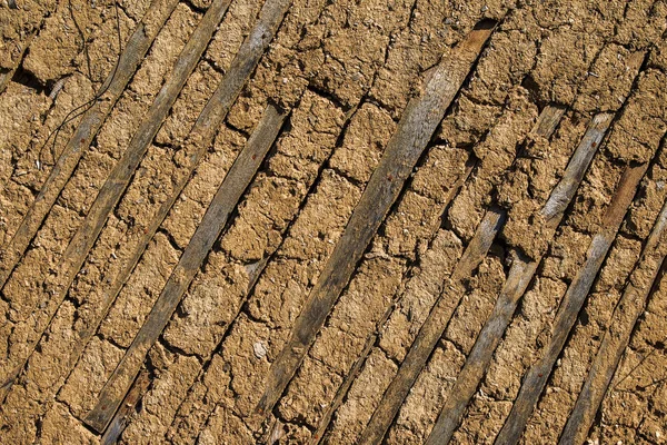 Structured Abstract Texture Old Wood Rods Old Weathered Wood Planks — Stock Photo, Image