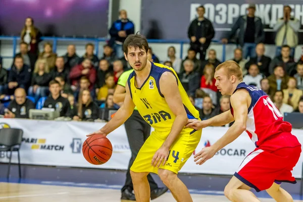 Οδησσός Ουκρανία Οκτώβριος 2015 Πρωτάθλημα Της Ουκρανίας Στο Μπάσκετ Παιχνίδι — Φωτογραφία Αρχείου