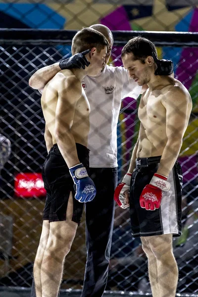 Odessa Ukraina December Friidrott Mma Mma Fighters Tävla Cellen Orsakar — Stockfoto