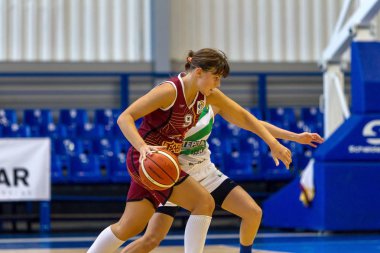 Odessa, Ukrayna - 5 Kasım 2016: Ukraynaca bayanlar basketbol Kupası. Interhimik (Odessa) - Tavria Star (Kherson). Interhimik - Ukrayna şampiyonu ve turnuvanın lideri