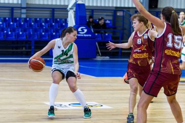 Odessa, Ukrayna - 5 Kasım 2016: Ukraynaca bayanlar basketbol Kupası. Interhimik (Odessa) - Tavria Star (Kherson). Interhimik - Ukrayna şampiyonu ve turnuvanın lideri