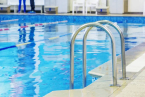 Suave Desfocado Fundo Esportes Piscina Banho Piscina Esportiva Interior Pistas — Fotografia de Stock