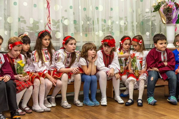 Odessa Ukraina Marca 2016 Dzieci Muzyka Grupy Śpiewu Tańca Okazji — Zdjęcie stockowe