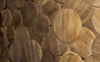 özgün duvar arka planda perspektif şeklinde meşe fıçıların alt