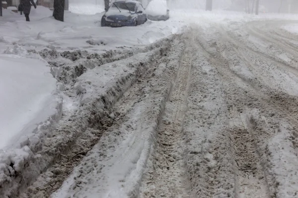 Odessa Ucrania Diciembre 2014 Los Desastres Naturales Las Tormentas Nieve — Foto de Stock