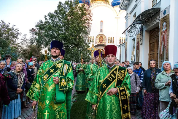 乌克兰奥德萨 9月29日 乌克兰东正教会校长奥努弗瑞 基辅大都会和全乌克兰庆祝190年修道院的第一次访问 2014年9月29日 乌克兰奥德萨 — 图库照片