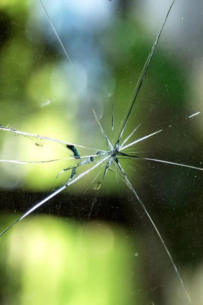 Abstrakter Hintergrund Von Spinnweben Die Glasscherben Aufbrechen Die Textur Der — Stockfoto