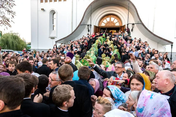 Odessa Ukraina Września Pierwsza Wizyta Rektora Ukraińskiego Kościoła Prawosławnego Onufry — Zdjęcie stockowe