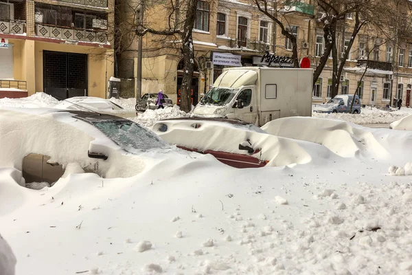 Odessa Ukrayna Aralık 2014 Doğal Felaketler Kar Fırtınası Şiddetli Kar — Stok fotoğraf