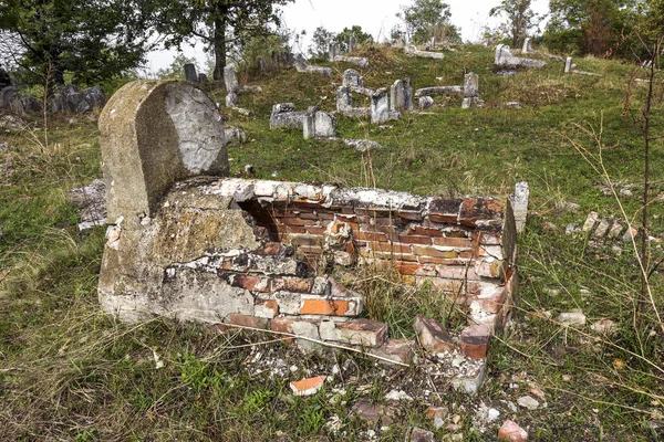 Odessa Ukraine November Abandoned Old Graves Historic Jewish Cemetery 18Th — Stock Photo, Image