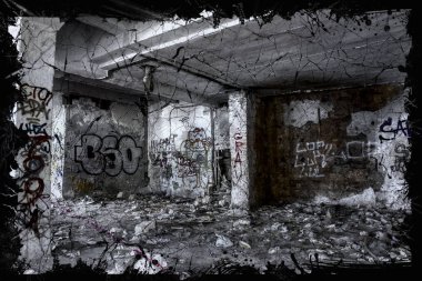 Arka plan yıkılan binaların ve grafiti thrash herhangi bir yıl için yeni yaratıcı takvimi bilgisayar savaş oyunları teröristlerle temel. 2015, 2016. Multiplayer online Rpg, Mmorpg, macera, Aksiyon, stalker, SAP, kentsel