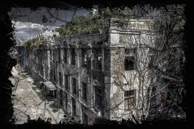 Arka plan yıkılan binaların ve grafiti thrash herhangi bir yıl için yeni yaratıcı takvimi bilgisayar savaş oyunları teröristlerle temel. 2015, 2016. Multiplayer online Rpg, Mmorpg, macera, Aksiyon, stalker, SAP, kentsel