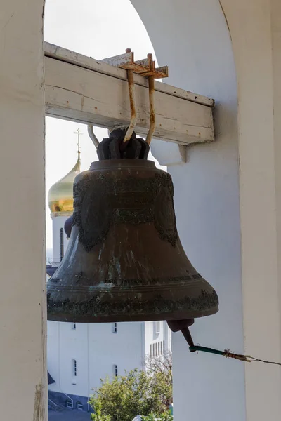 Campana Bronzo Chiesa Ortodossa Ucraina Del Patriarca Mosca Iscrizione Sulla — Foto Stock