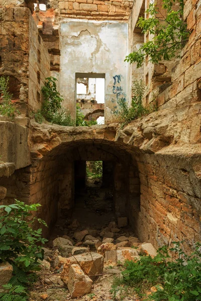 Antigo Túnel Abandonado Adega Subterrânea Entrada Para Catacumbas Odessa Ucrânia — Fotografia de Stock